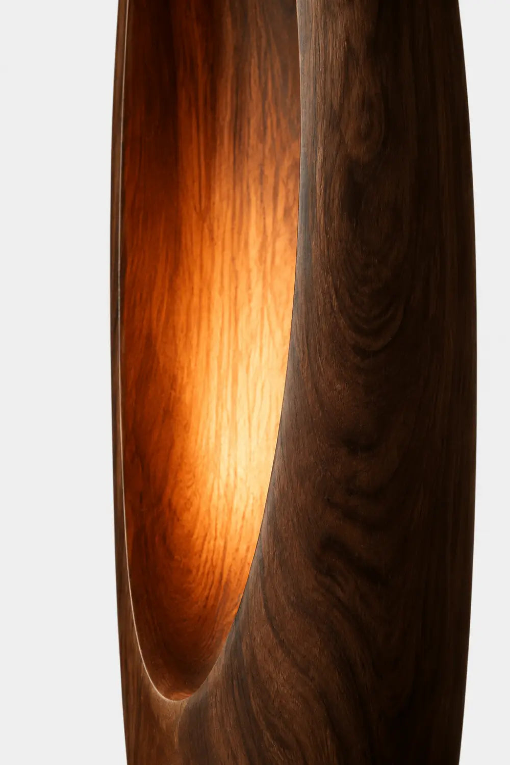 Sculptural Wooden Floor Lamp As Contemporary Art For Home Interior Design