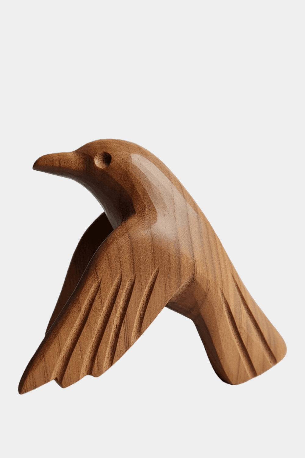 Abstract Wooden Bird Sculpture Handmade Wood Sculpture Modern Art Decor