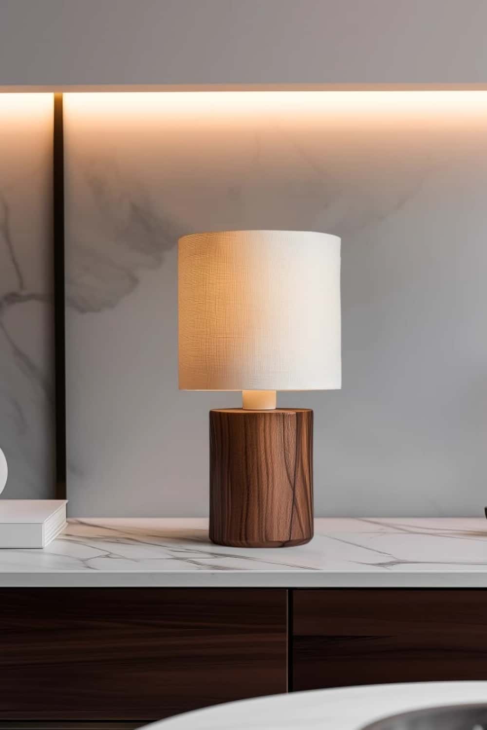 Abstract Wooden Lamp Wood Art Table Lighting Sculptural Wood Table Lamp