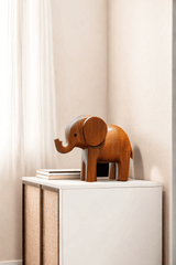 Wooden Elephant Sculpture Animal Wood Carving Hand Carving Wooden Art Animal Wood Sculpture Animal Crafts