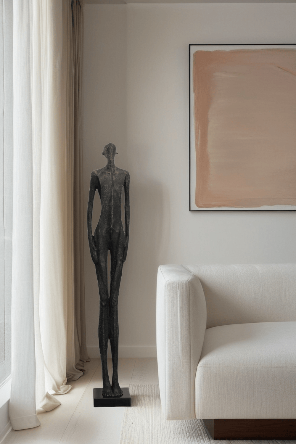 Metal Human Sculpture Fiberglass Human Sculpture Floor Standing Sculpture