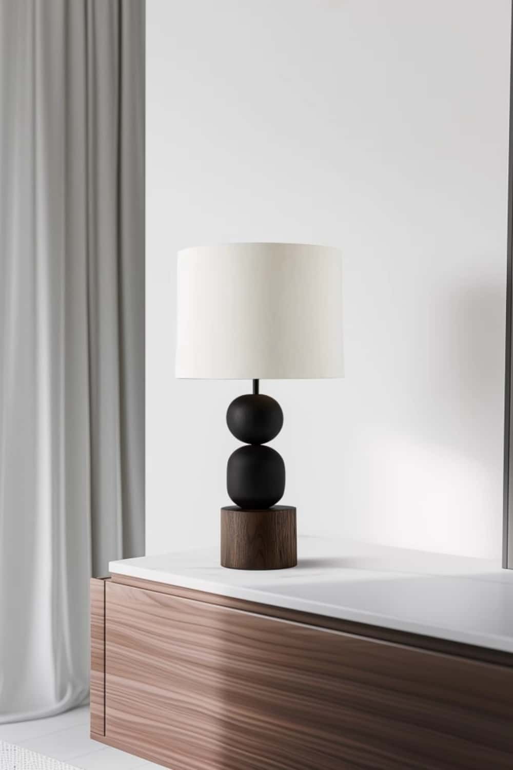 Abstract Wooden Lamp Wood Art Table Lighting Sculptural Wood Table Lamp