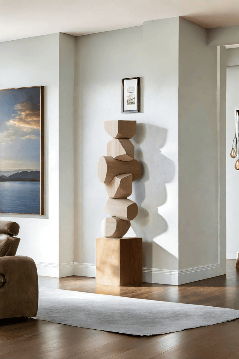 Large Wooden Sculptures For The Home Modern Abstract Wood Sculpture Art