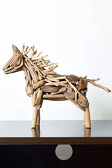 Horse Sculpture DIY Ornaments Modern Sculpture Animal Ornaments Art Ornament Animal Crafts Wood Crafts