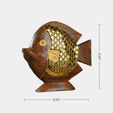 Fish Wood Carving Hand Carving Wooden Art  Wood Sculpture Animal Crafts Wooden Fish Statue