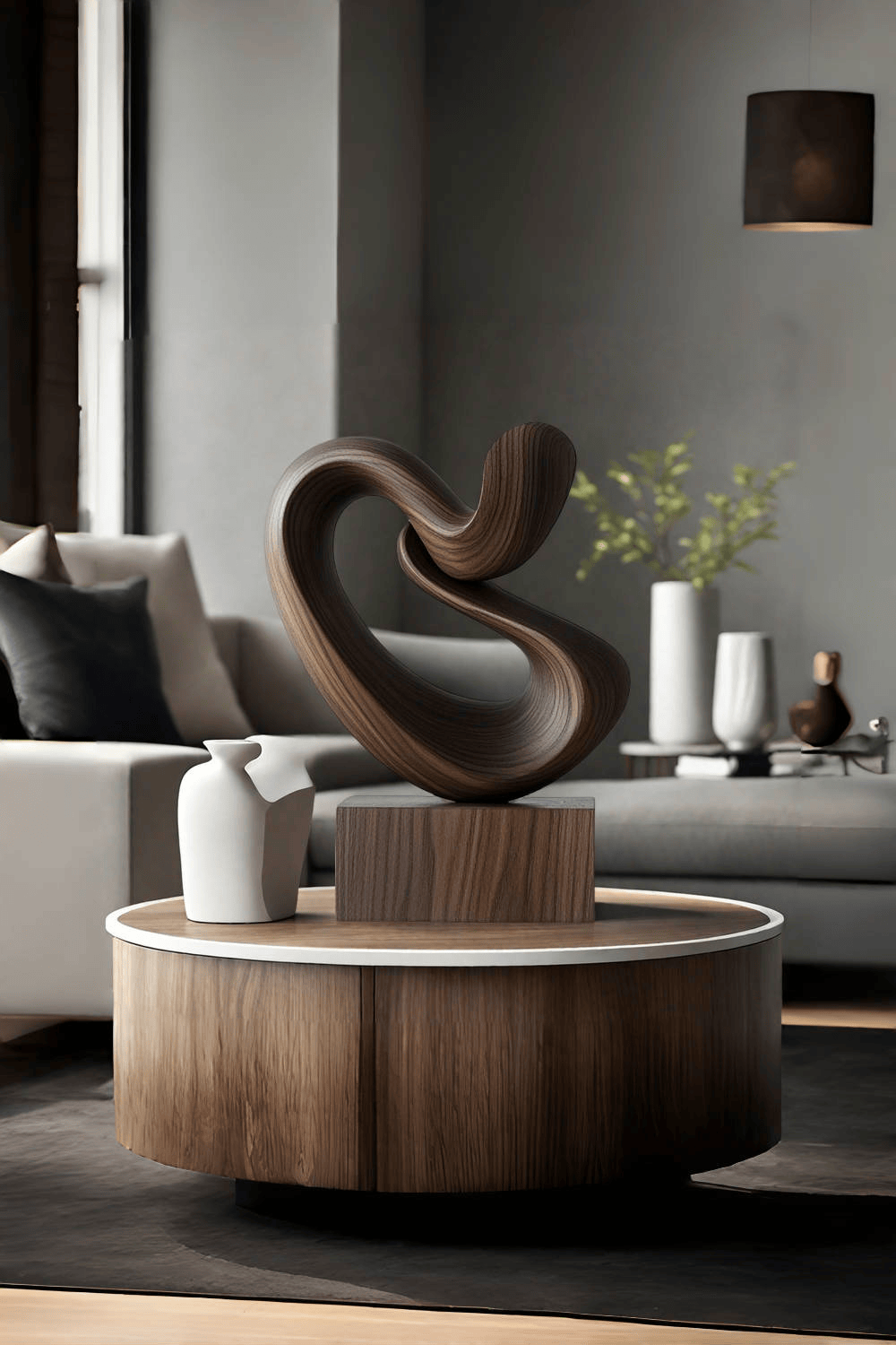 Modern Abstract Wooden Carving Hand Carved Wooden Sculpture Wood Art