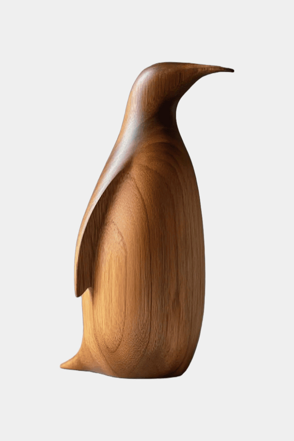 Modern Penguin Sculpture for Minimalist Spaces Handcrafted Wooden Art