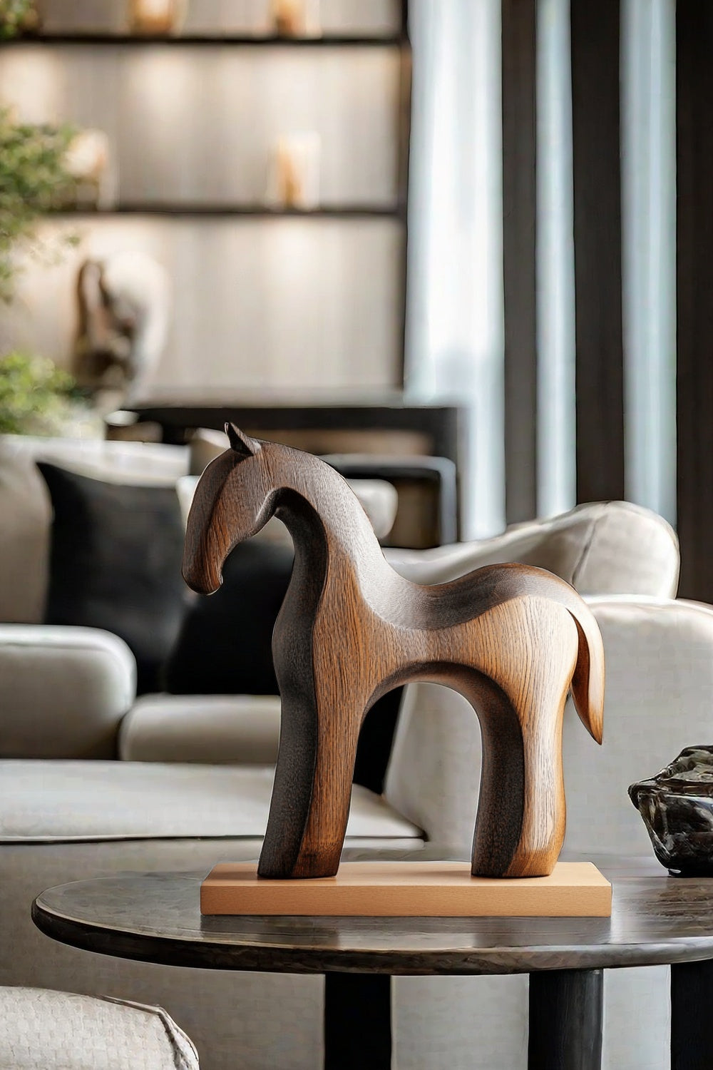 Wooden Horse Statue Wood Carving Horses In Wood Carved Animals Sculpture