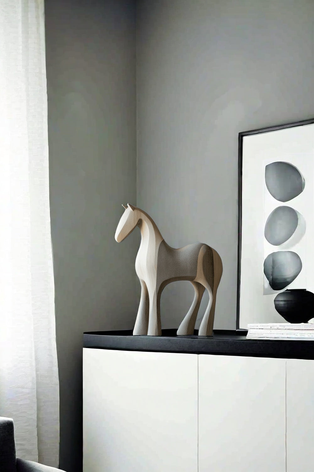 Wooden Horse Statue Wood Carving Horses In Wood Carved Animals Sculpture
