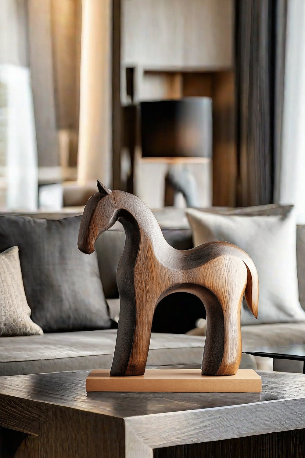 Wooden Horse Statue Wood Carving Horses In Wood Carved Animals Sculpture