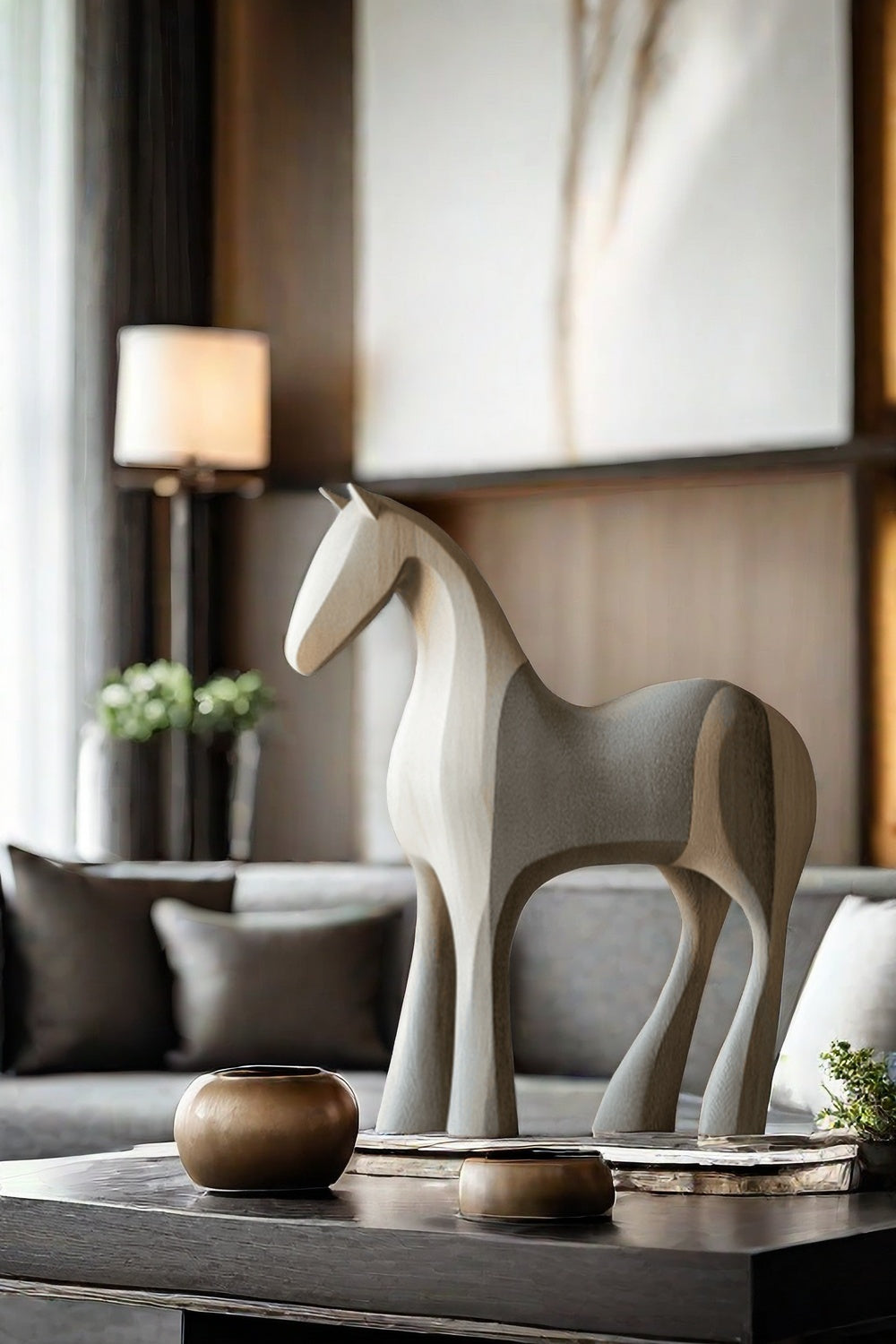 Wooden Horse Statue Wood Carving Horses In Wood Carved Animals Sculpture
