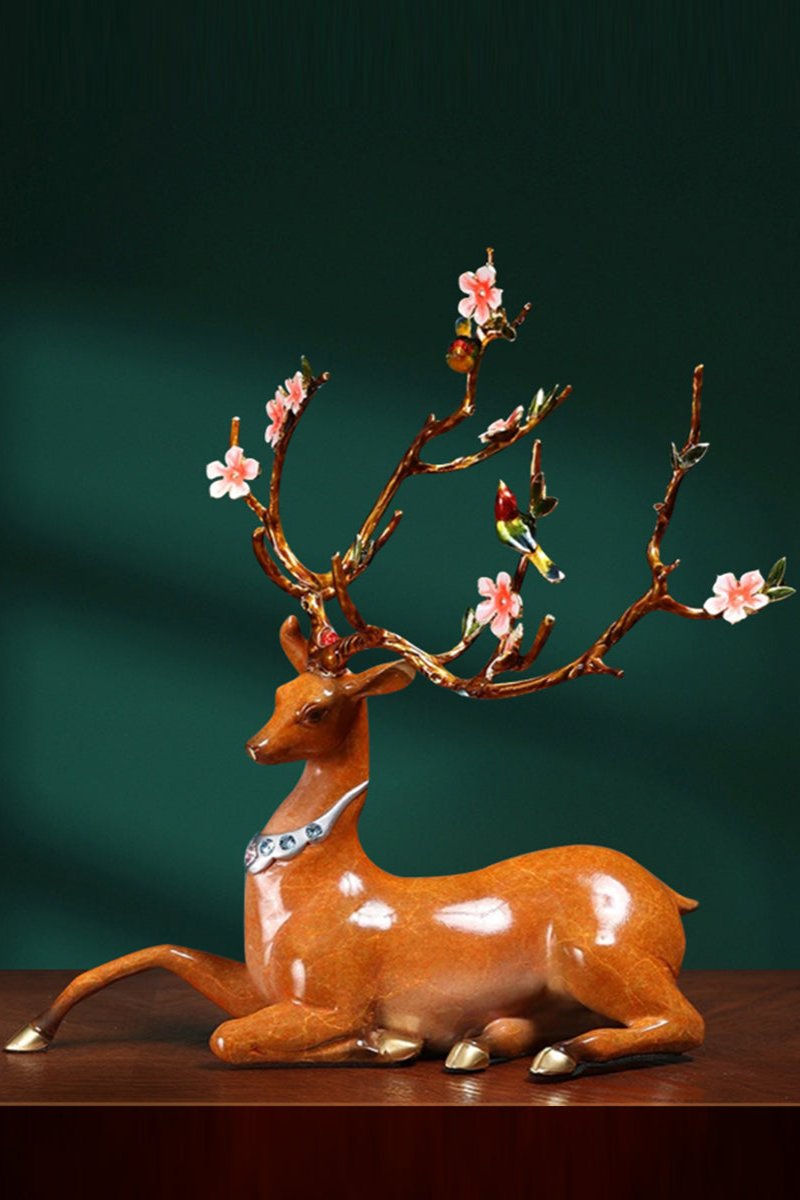 Metal Sculpture Copper Sculpture Copper Statue Metal Animal Sculptures Metal Animal Art Deer Sculpture