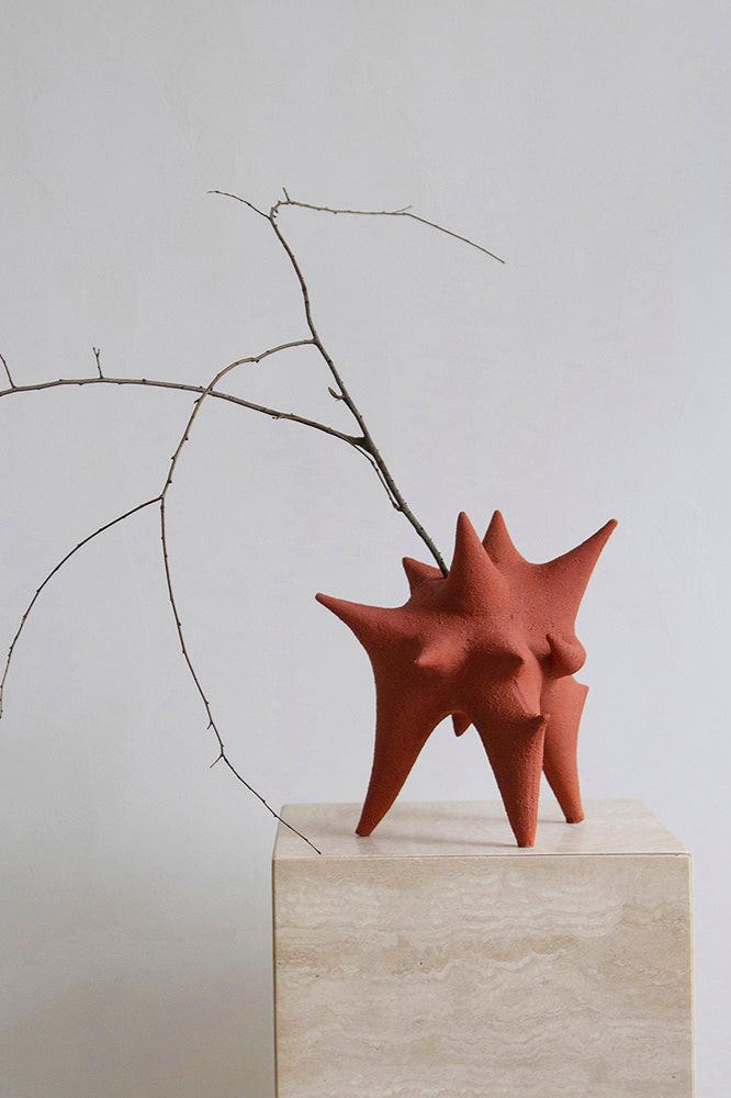 Art clay Sculpture Housewarming Gift Minimalist Decor Unique Decor Home Accessory Vase Decor Wabi-Sabi Style