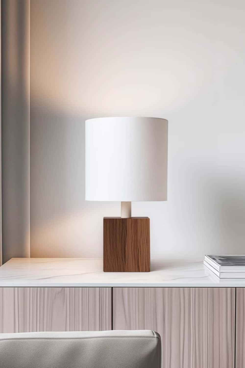 Abstract Wooden Lamp Wood Art Table Lighting Sculptural Wood Table Lamp