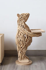 Wood Bear Statue Wood Carved Bears Hand Carved Wooden Bear Carved Wooden Bear Statue Bear Carving Wood Bear Sculpture