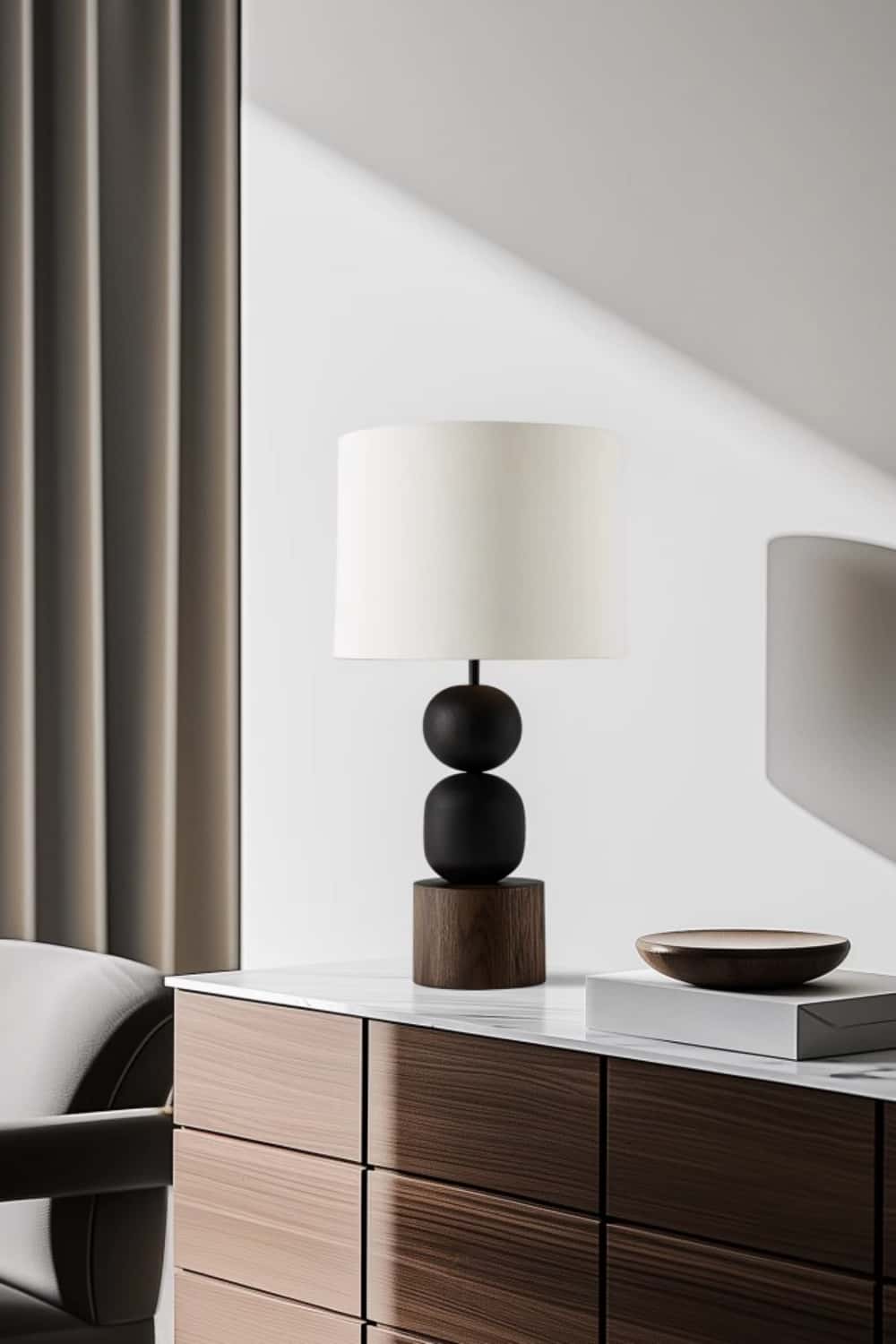 Abstract Wooden Lamp Wood Art Table Lighting Sculptural Wood Table Lamp