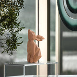 Rabbit Wood Carving Hand Carving Wooden Art  Wood Sculpture Animal Crafts Wooden Rabbit Statue