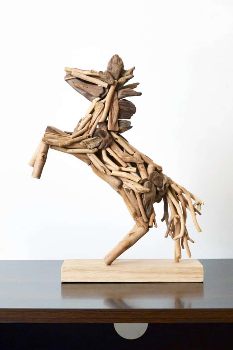 Wooden Horse Statue Wood Horse Sculpture Horse Wood Carving Wooden Horse Head Sculpture Carved Wood Horse Sculptures