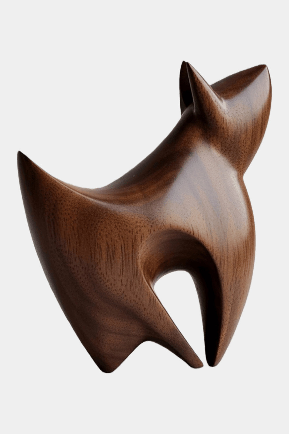 Abstract Wooden Dog Sculpture Animal Wood Sculpture Sustainable Art Home Accent