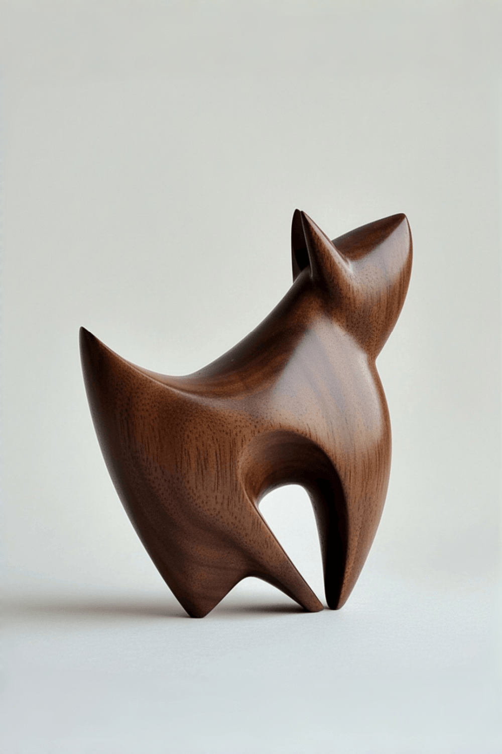 Abstract Wooden Dog Sculpture Animal Wood Sculpture Sustainable Art Home Accent