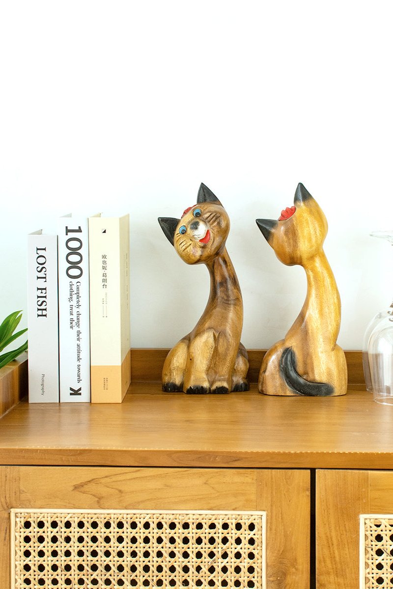 Cat Wood Carving Wooden Cat Statues Cat Wood Sculpture Wooden Cat Sculptures Animal Wood Sculpture 