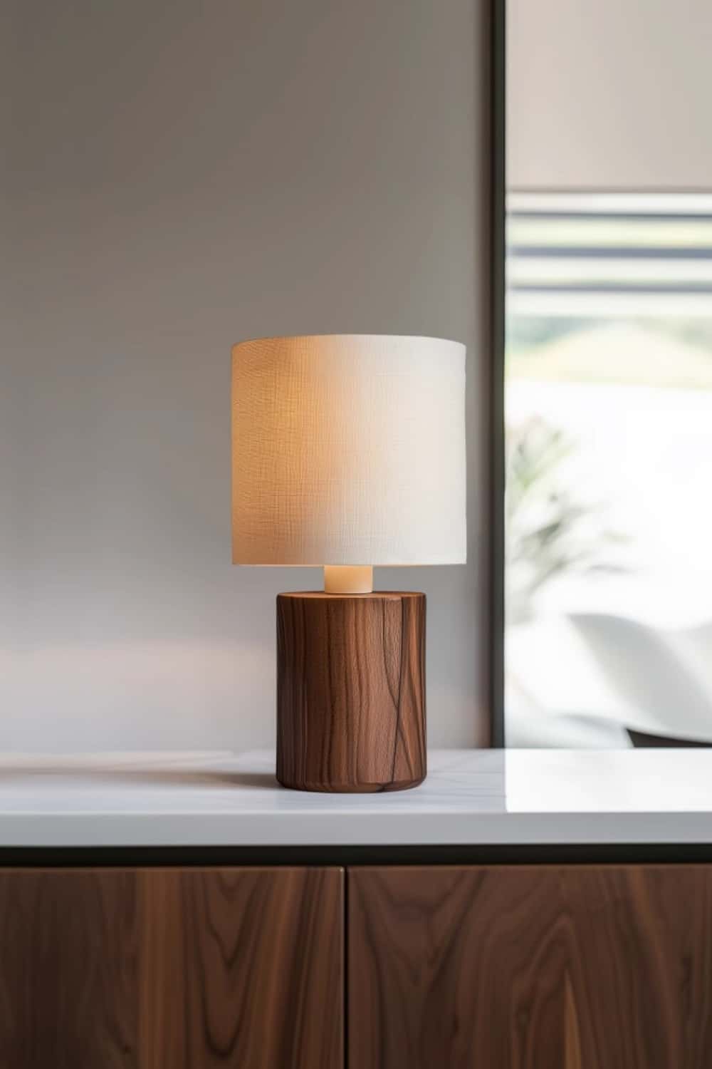 Abstract Wooden Lamp Wood Art Table Lighting Sculptural Wood Table Lamp