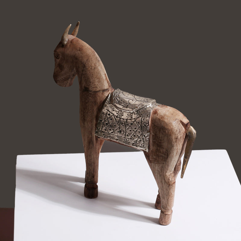 Horse Wood Carving Hand Carving Wooden Art  Wood Sculpture Animal Crafts Wooden Deer Statue