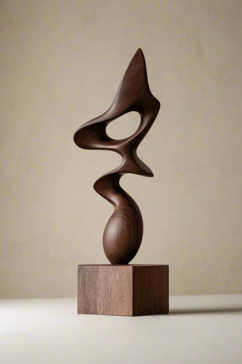 Wooden Hand Sculpture Abstract Wood Art Deco Wood Carving Sculpture