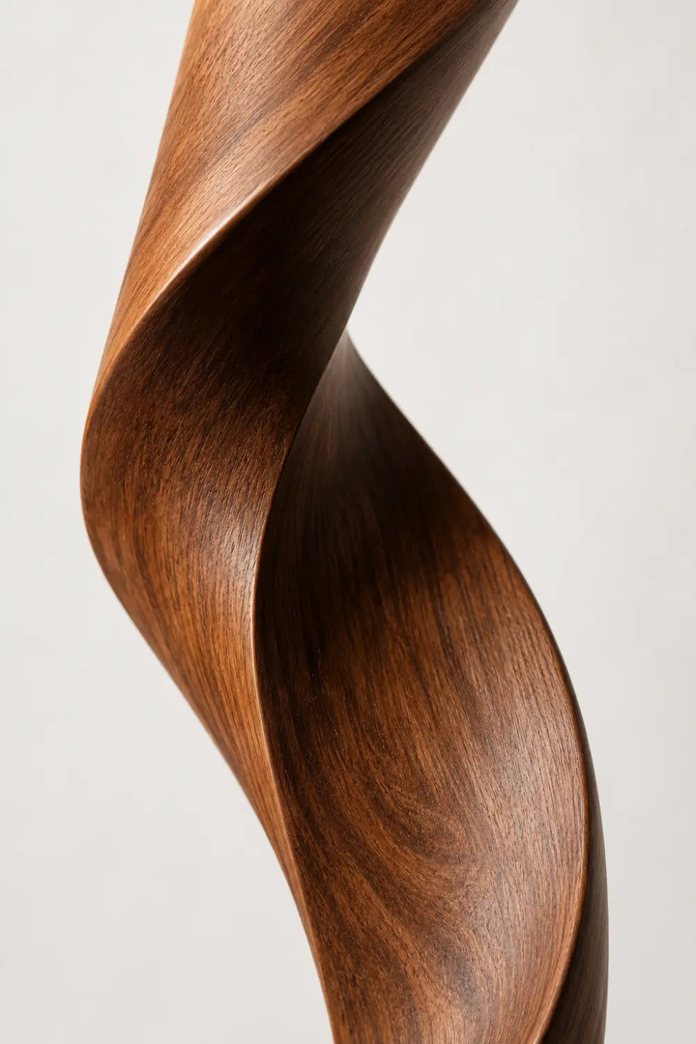 Modern Twisted Wooden Floor Lamp - Aesthetic Standing Light For Living Room Space