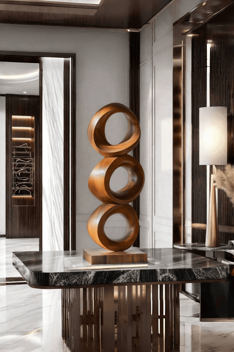 Large Wooden Sculptures For The Home Modern Abstract Wood Sculpture Art