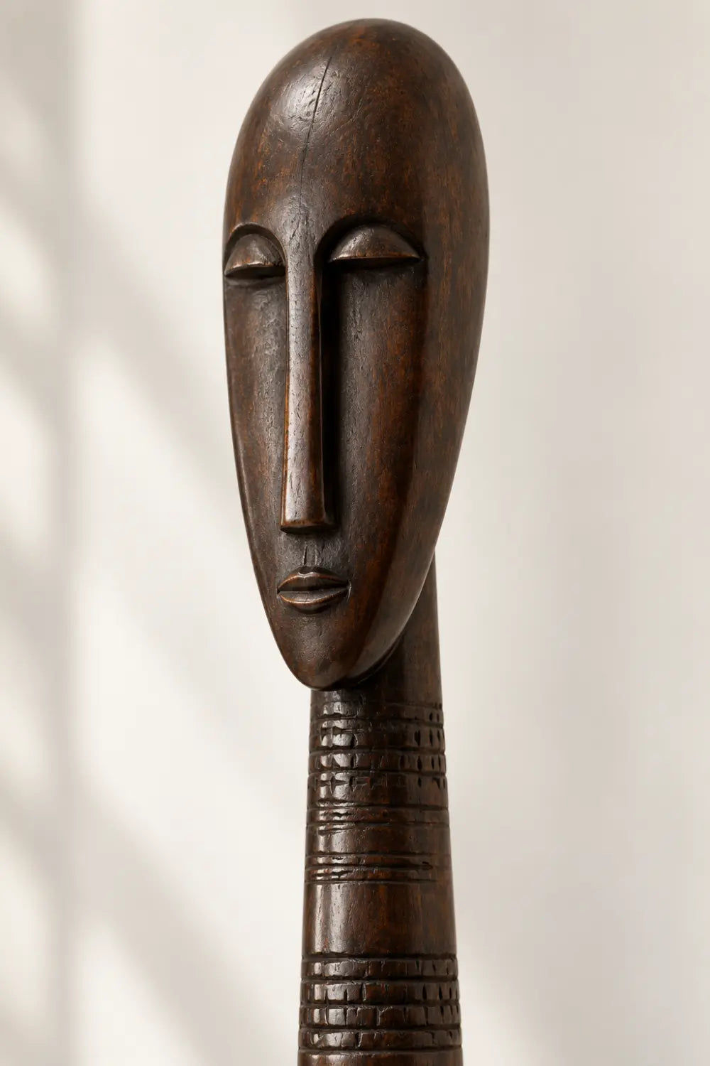 Hand-Carved African Tribal Floor Wooden Sculpture For Modern Home Decor