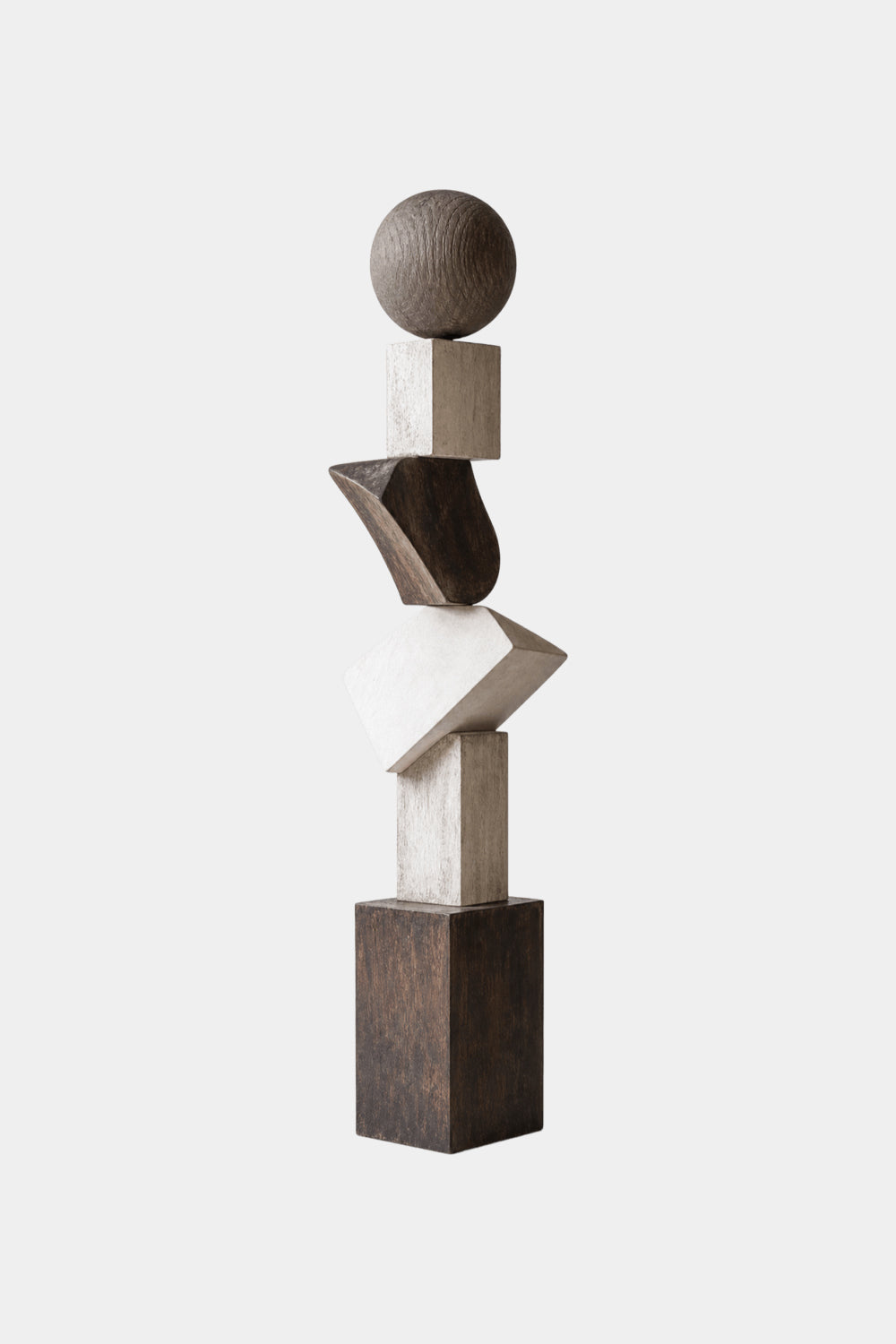 Large Hand Carved Wooden Sculpture Modern Abstract Floor Art For Living Room