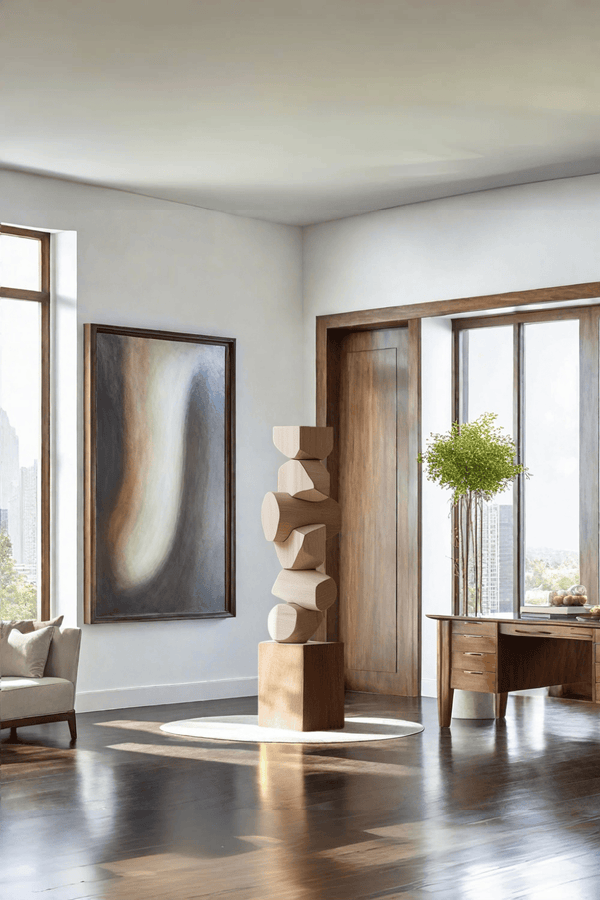 Large Wooden Sculptures For The Home Modern Abstract Wood Sculpture Art