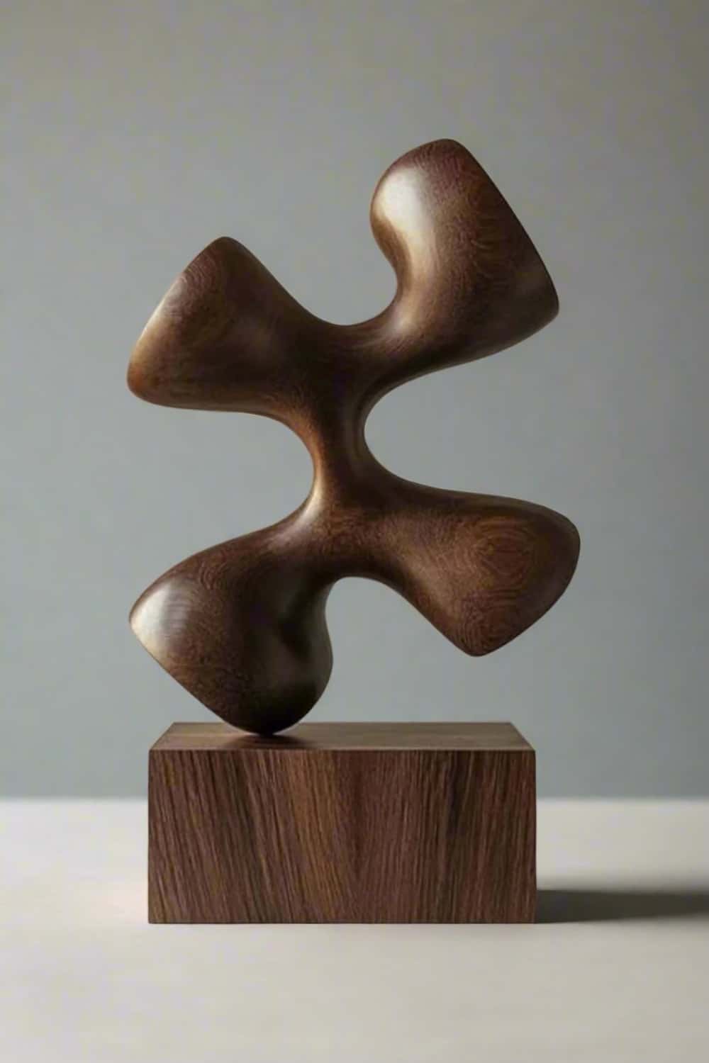 Modern Hand Carved Abstract Wood Sculpture Carving Wooden Sculpture Art