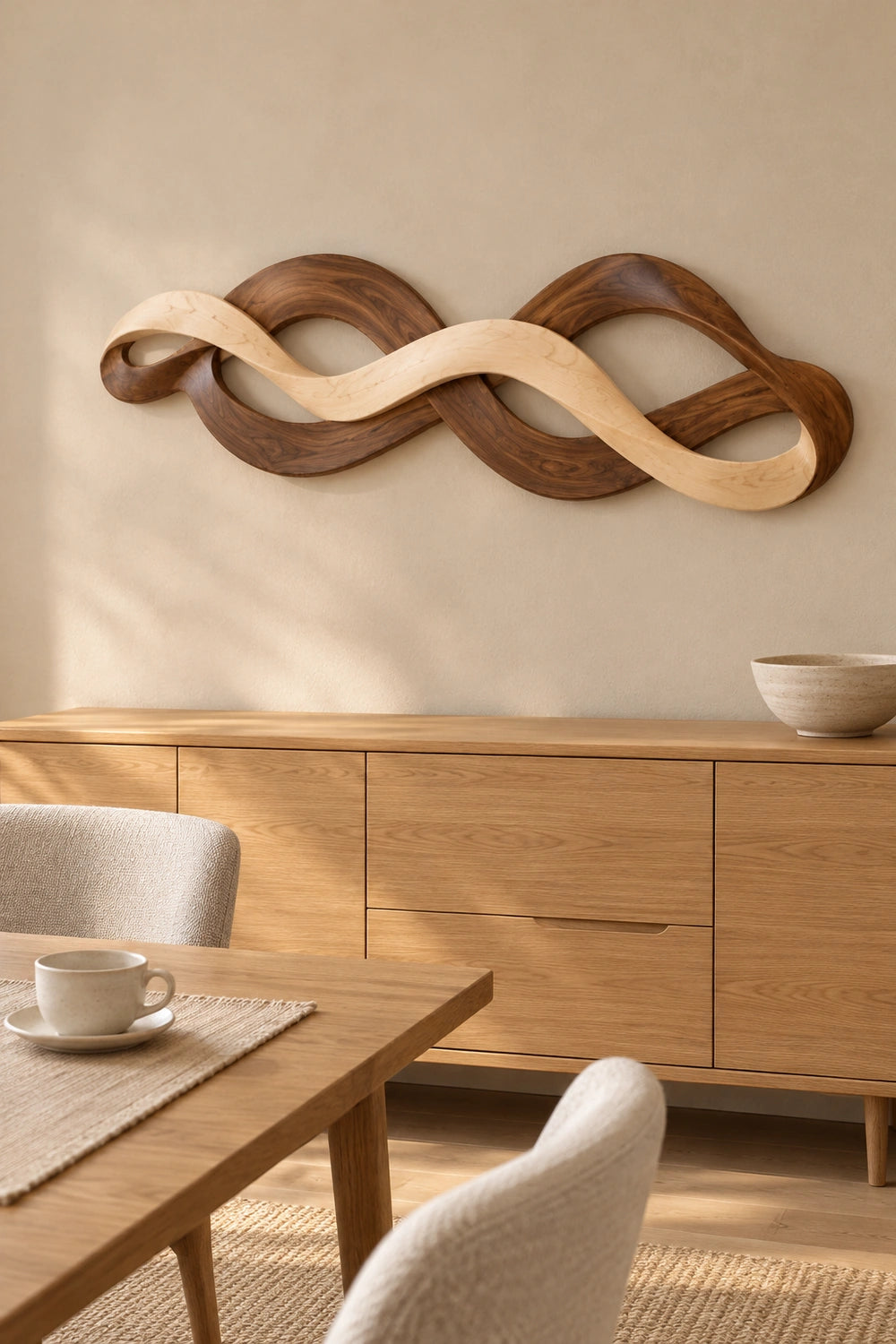 Abstract Wooden Wall Sculpture Modern Home Decor Art Piece For Living Room Entryway Office Space Design