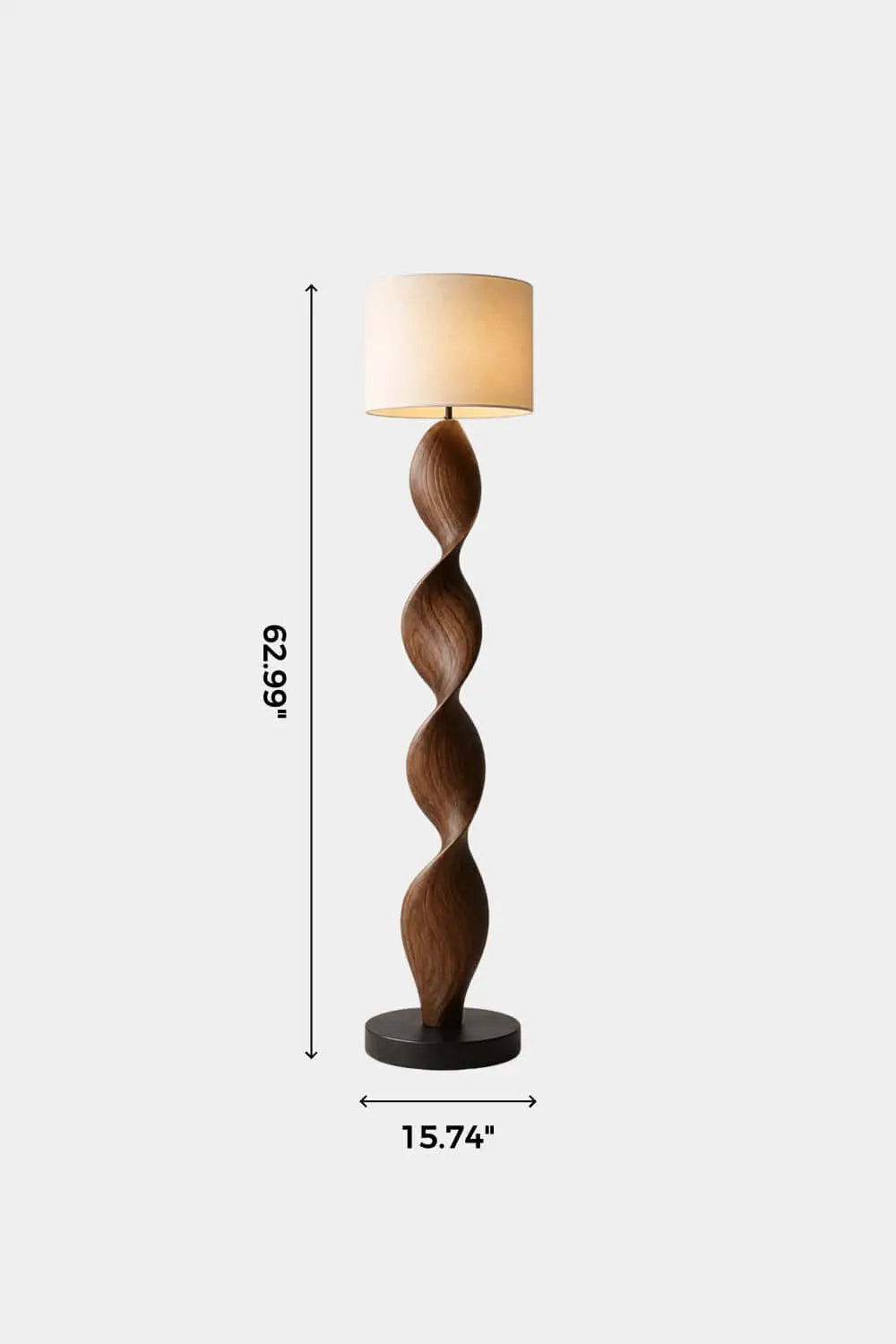 Modern Sculpted Wood Floor Lamp | Aesthetic Standing Light For Living Space