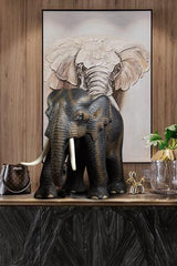 Elephant Wood Carving Hand Carving Wooden Art  Wood Sculpture Animal Crafts Wooden Elephant Statue