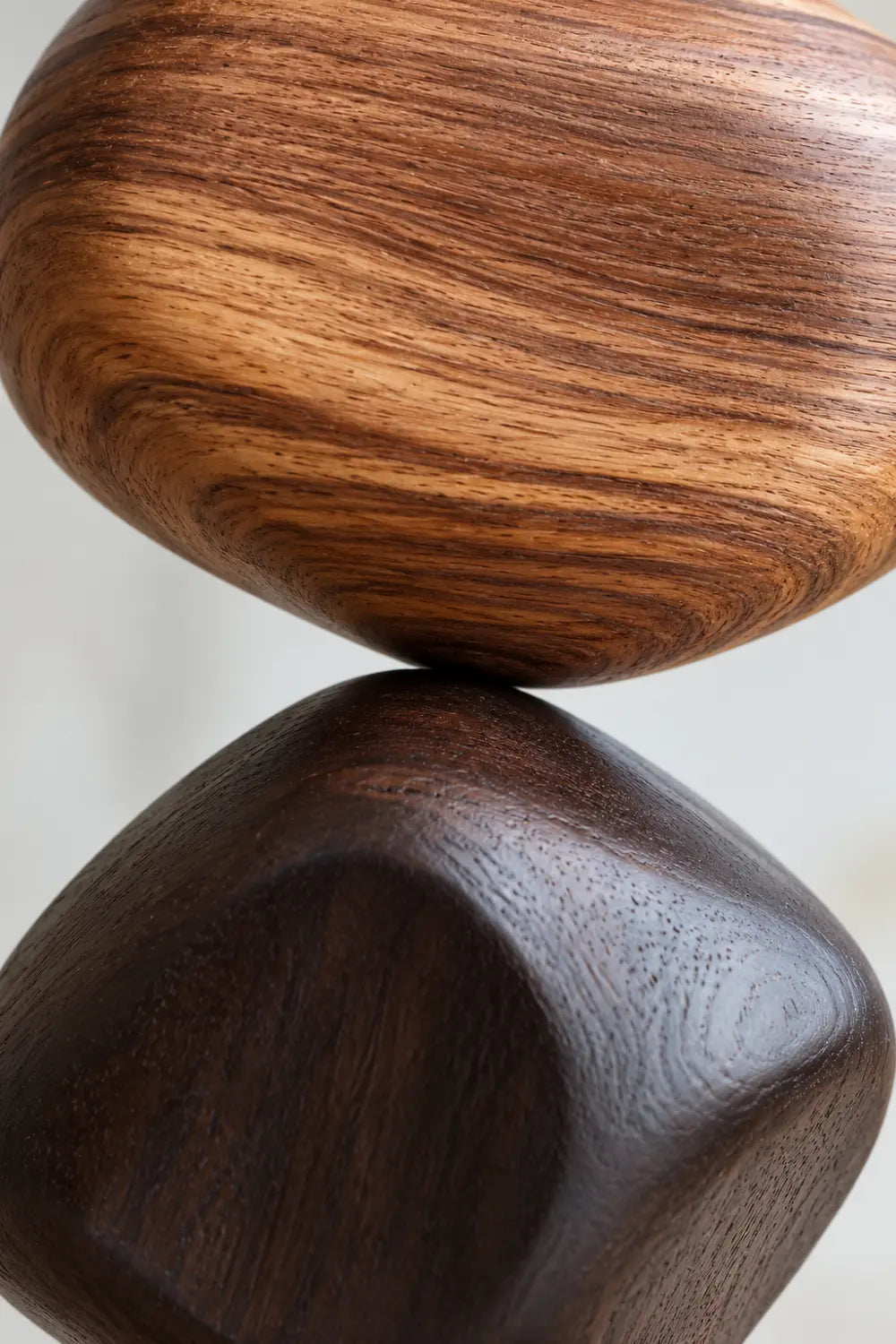 Large Abstract Wooden Sculpture For Modern Minimalist Home Decor And Living Room Accents