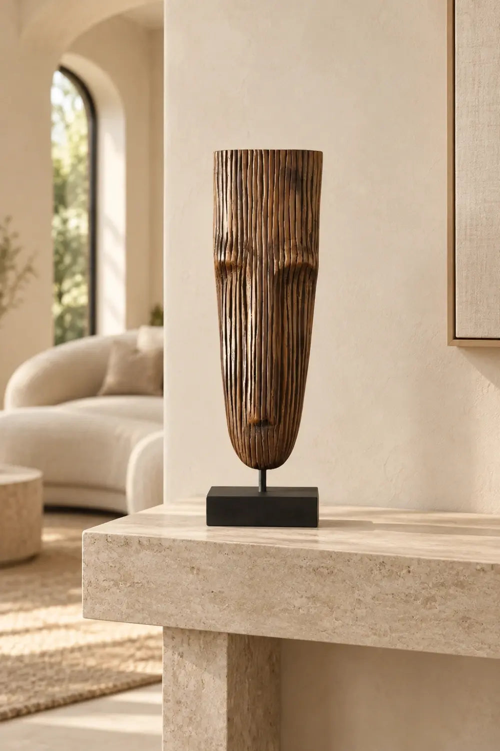 Abstract Wood Sculpture Modern Wood Abstract Art Handmade Face Wood Sculpture Original Art Unique Modern Art