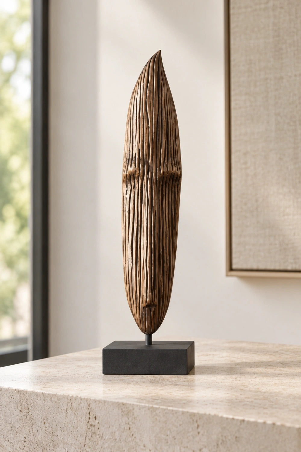 Abstract Wood Sculpture Modern Wood Abstract Art Handmade Face Wood Sculpture Original Art Unique Modern Art