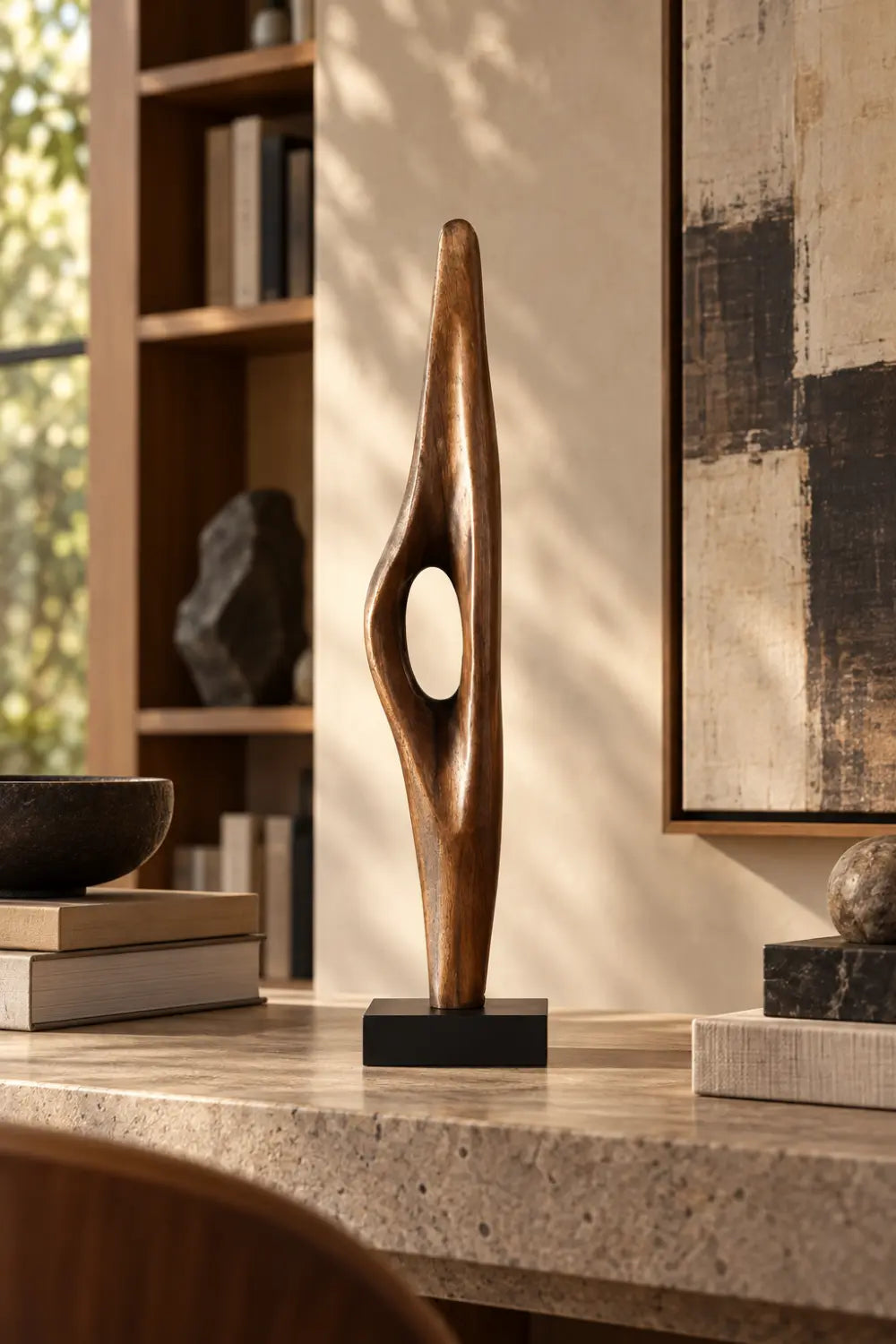 Abstract Wood Carving Hand Carving Art Ornament Home Tabletop Decoration Creative Handicraft