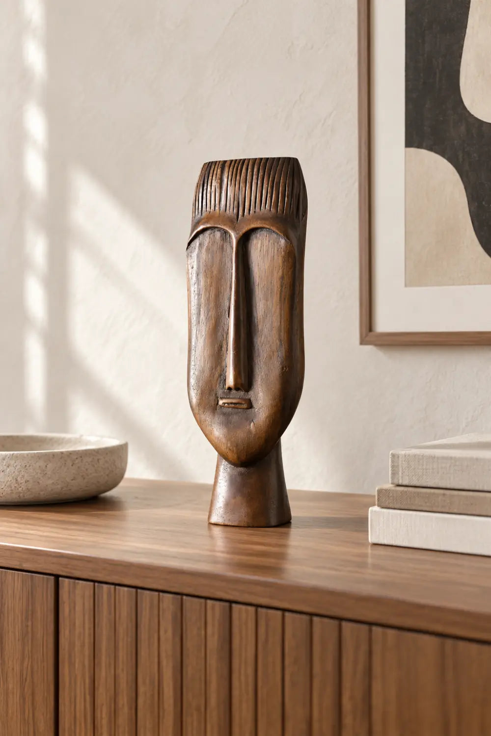 Hand Carving Abstract Ornament Art Ornament Desktop Decoration Natural Wood Sculpture