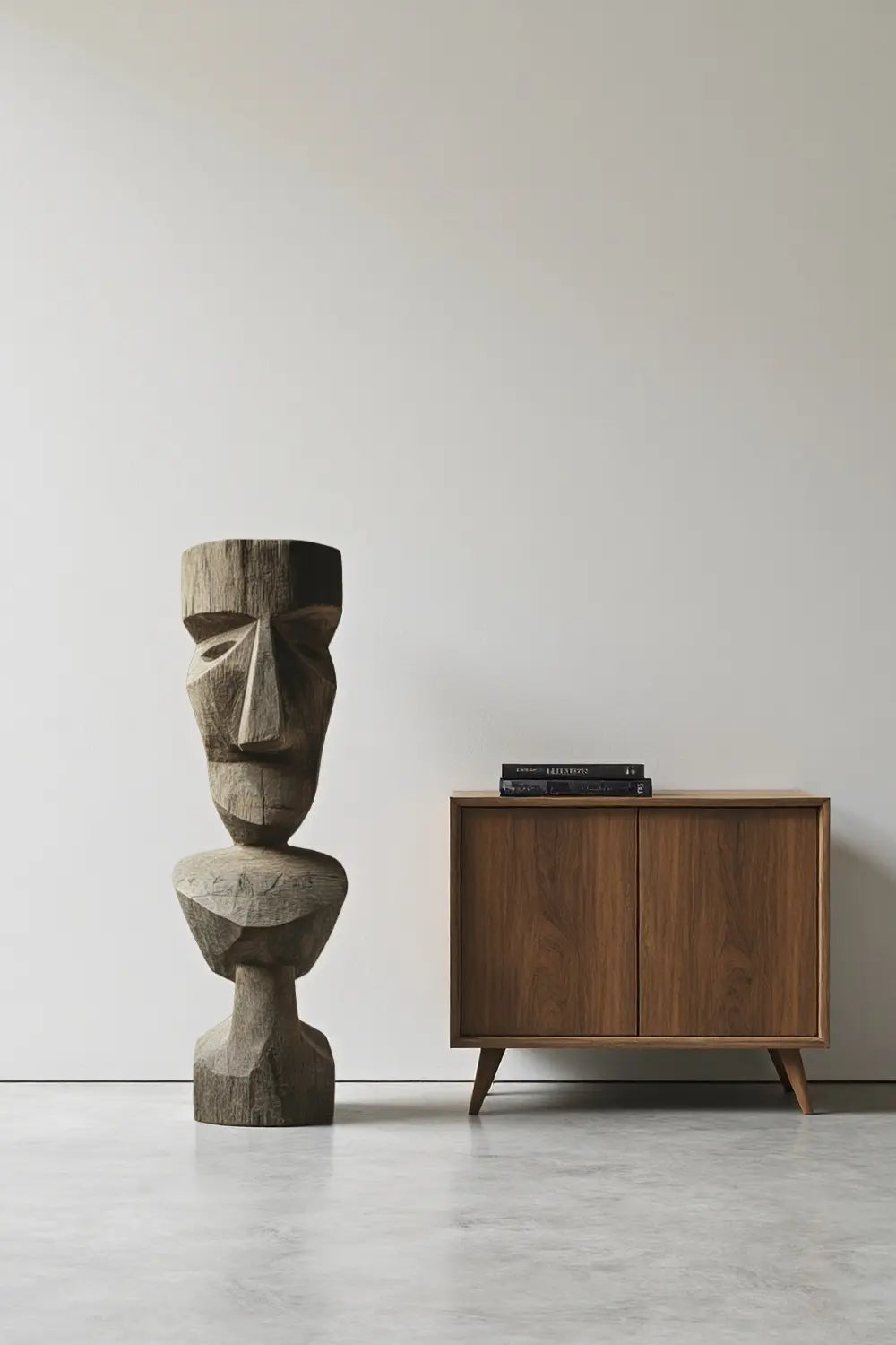 African Large Abstract Wooden Sculpture Tribal Art Decor Wooden Statues