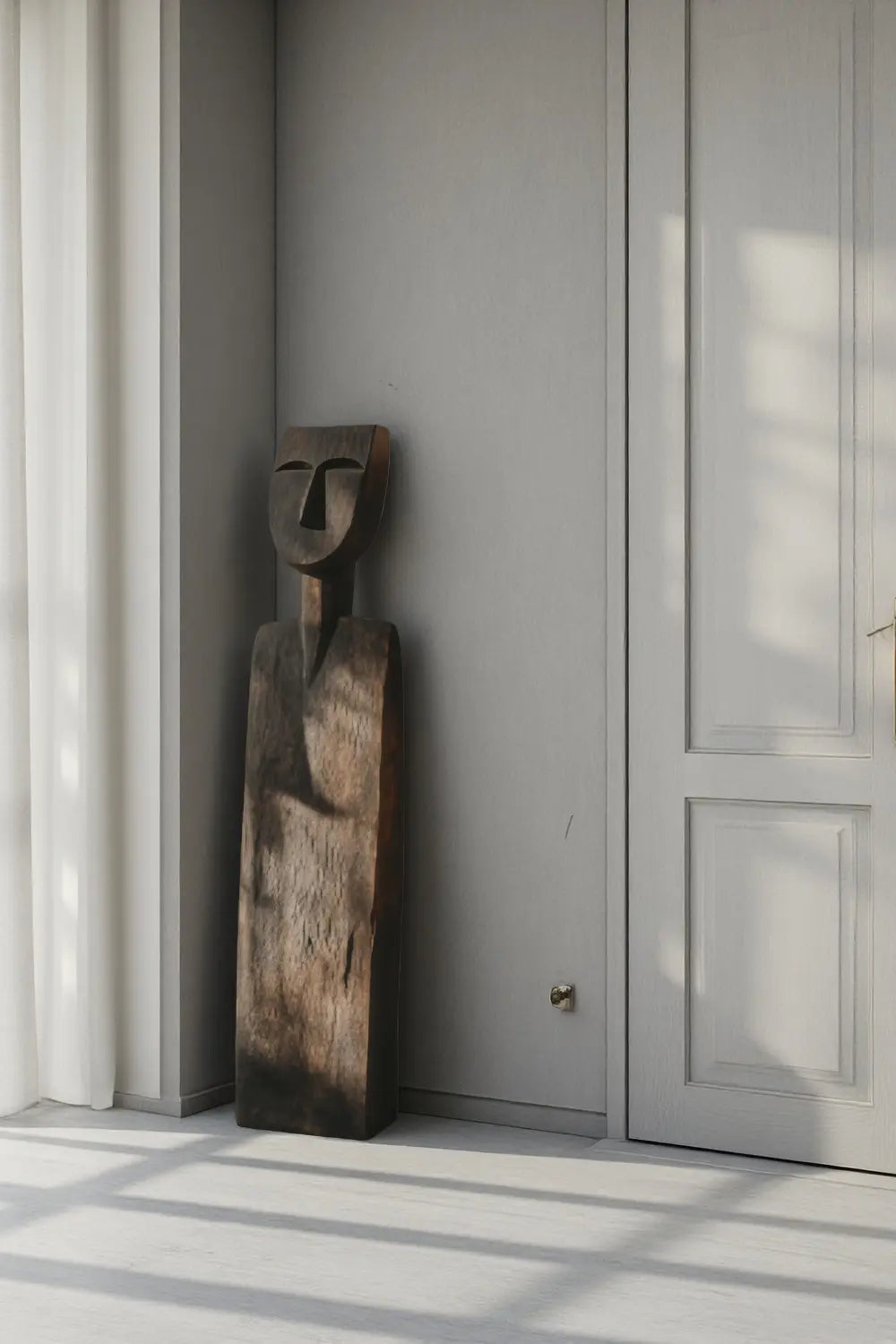 African Large Abstract Wooden Sculpture Tribal Art Decor Wooden Statues