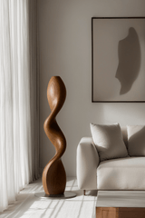 Hand Carved Large Wood Sculptures Floor Abstract Wooden Sculpture Art