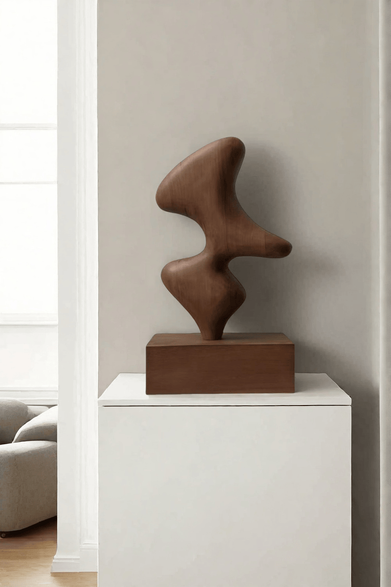 Wood Sculpture Hand Carved Abstract Wooden Sculpture Art Wood Carving