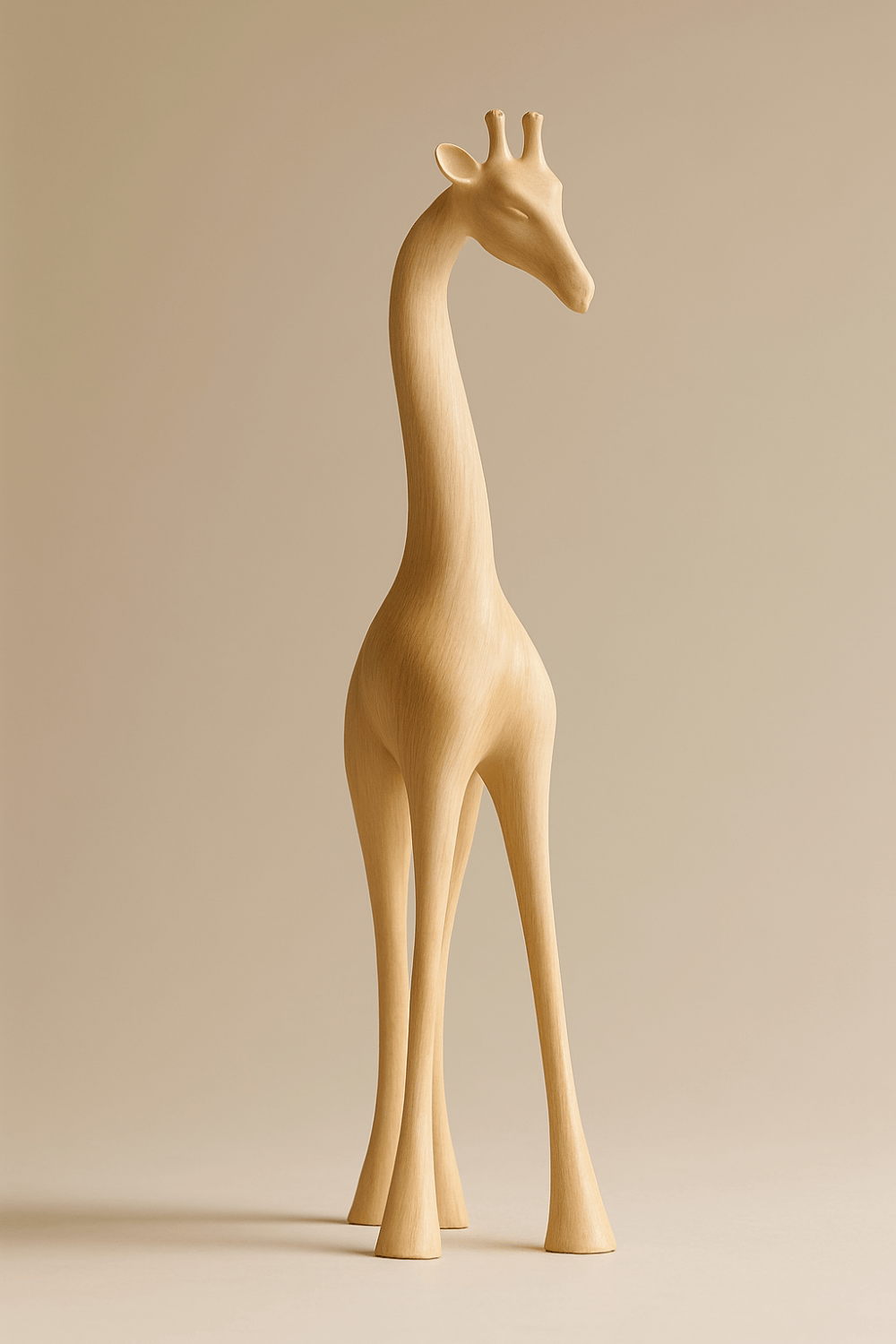 Handcrafted Wooden Giraffe Sculpture Abstract Animal Decor Modern Homes