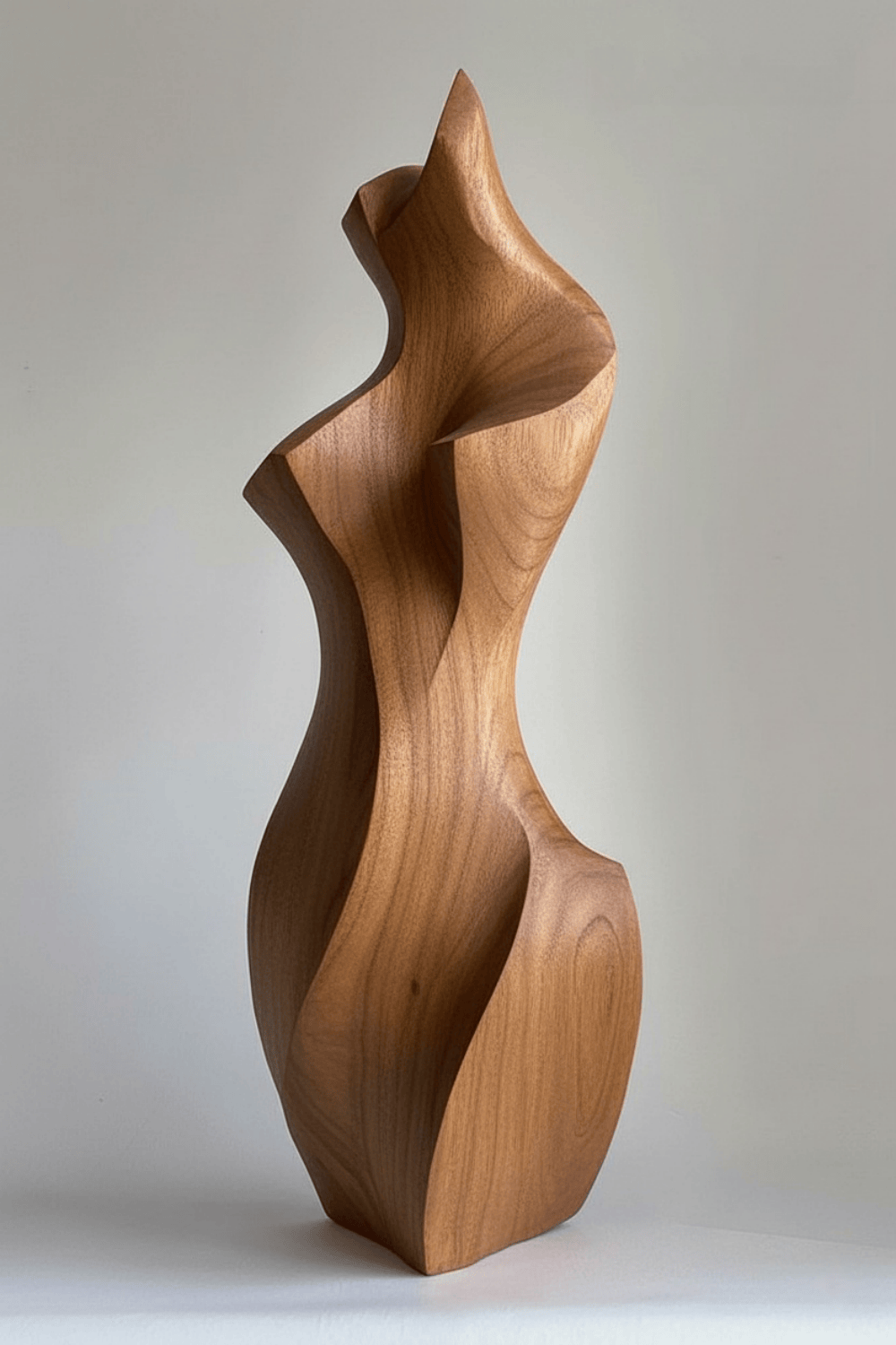 Abstract Wooden Human Sculpture Handcrafted Modern Art Decor Minimalist Wood Figurine