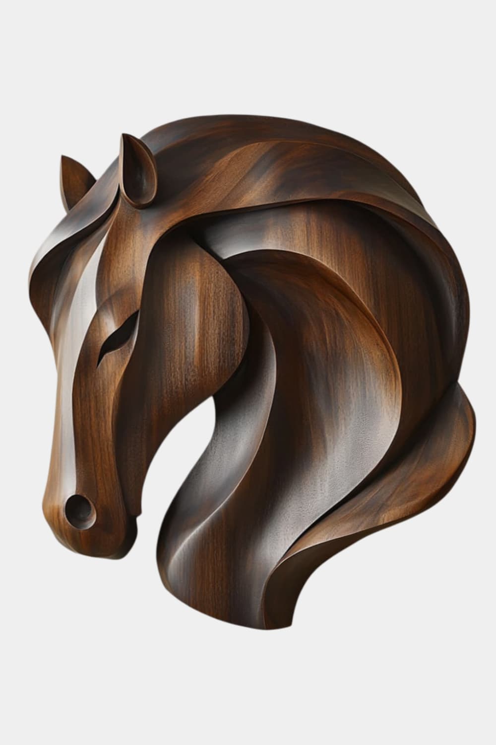 3D Wooden Horse Head Wall Art | Deep Relief Animal Plaque