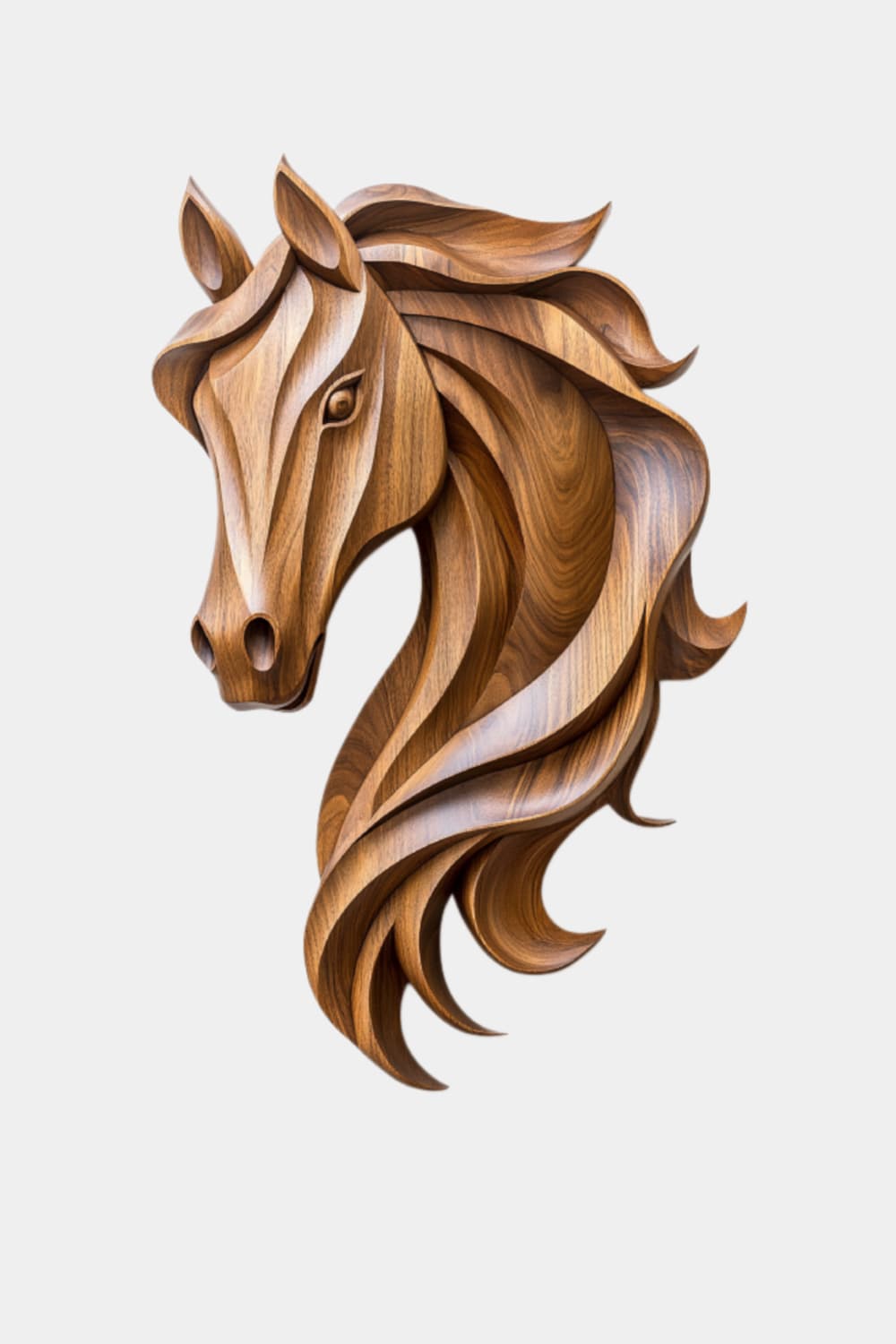 Windswept Wooden Horse Wall Relief | Wild Stallion Lodge Decor